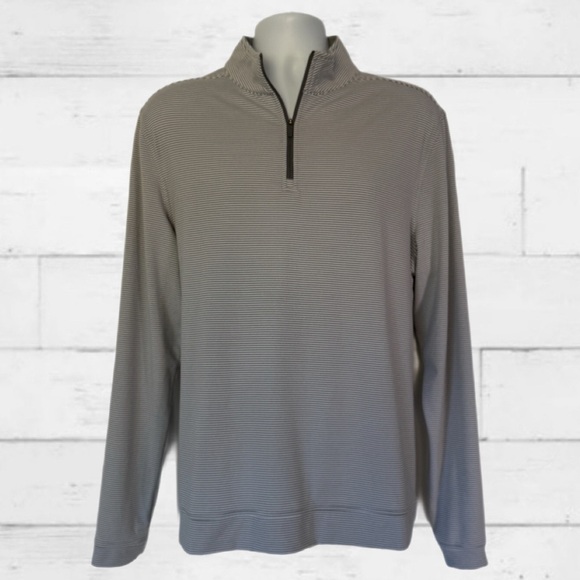 Southern Tide ‘Cruiser’ Micro-Stripe Performance Quarter-Zip Pullover Men’s L - Picture 1 of 13